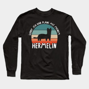 Pläne mit Hermelin Tier Marder Geschenkidee Long Sleeve T-Shirt